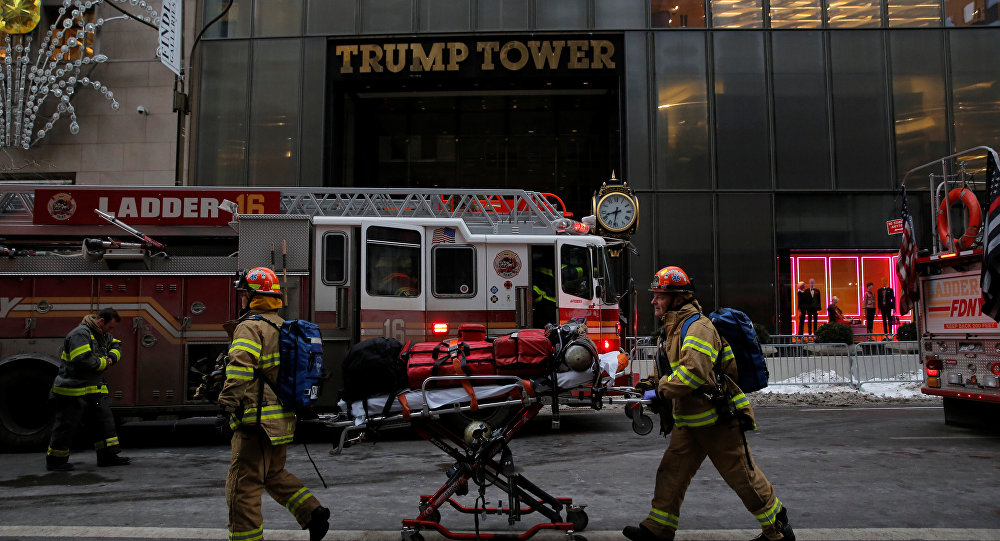 مصرع واصابة 6 اشخاص في حريق برج ترامب