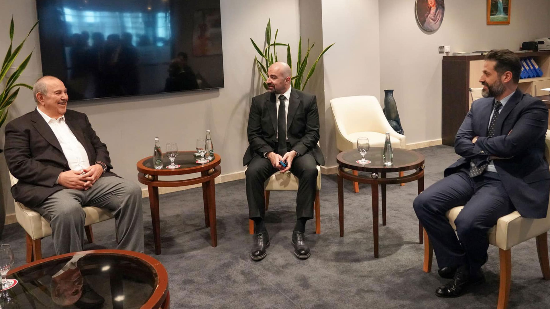 لقاء سابق بين الرئيس بافل وقوباد طالباني مع إياد علاوي 