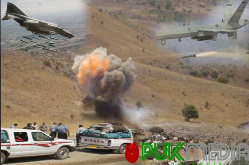 طائرات تركية تقصف المناطق الحدودية في اقليم كوردستان 