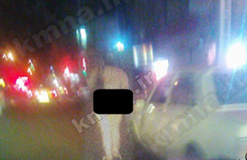 امراة عارية تتجول في شوارع ايران 