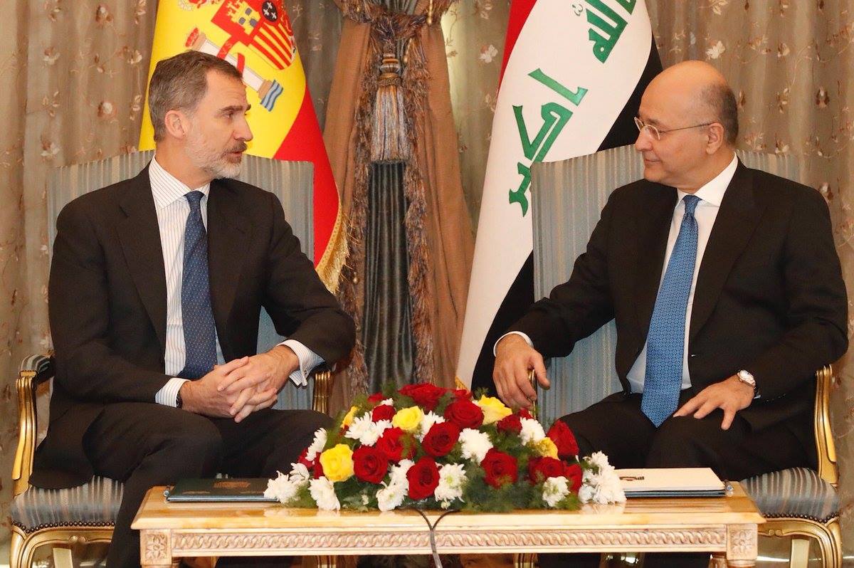 الرئيس برهم صالح يستقبل الملك فيليب السادس في بغداد