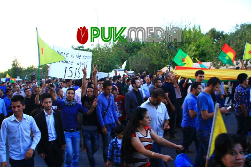تظاهرة في السليمانية لدعم كوباني