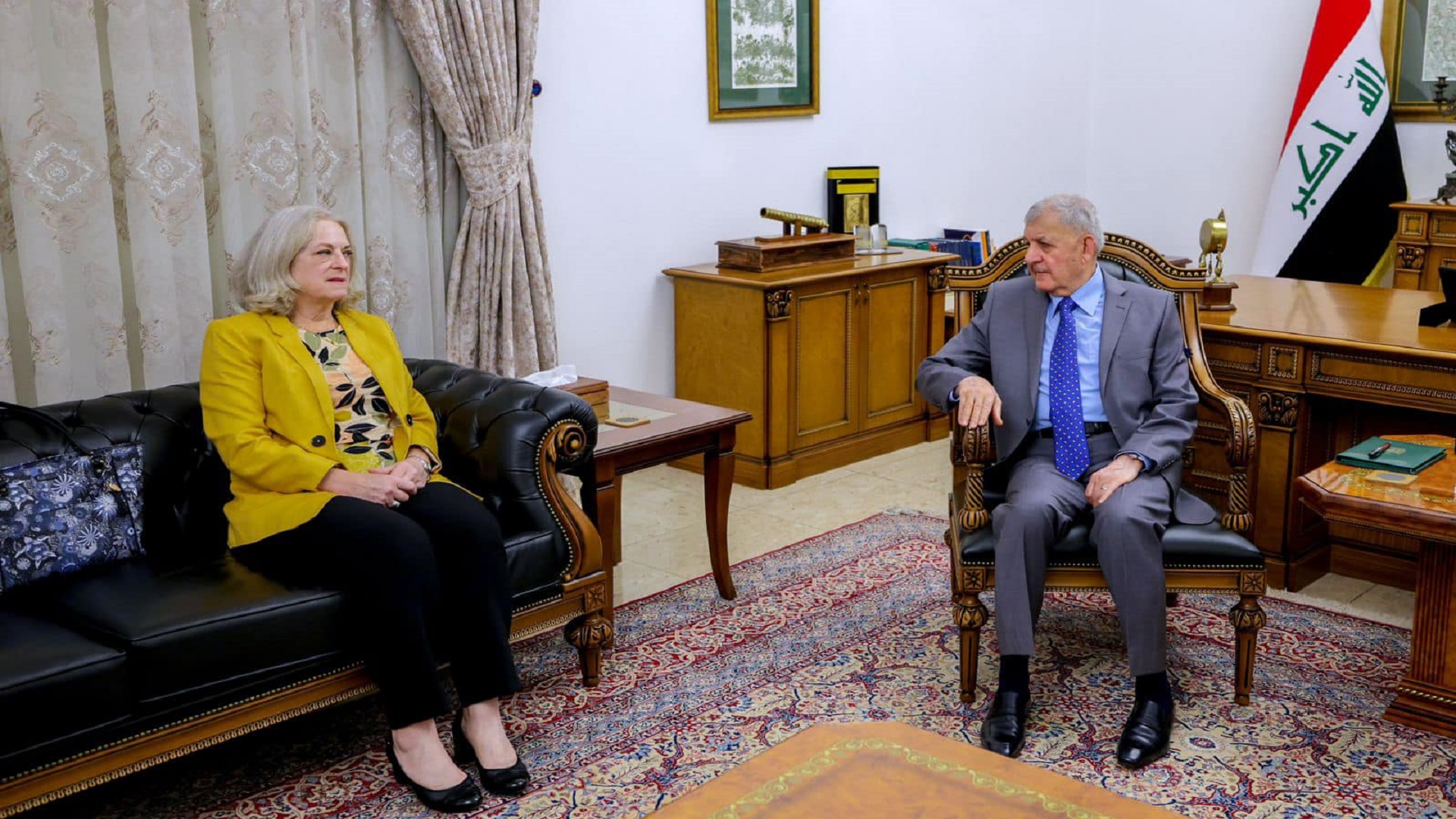 رئيس الجمهورية يلتقي السفيرة الأمريكية لدى العراق 