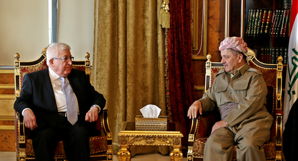 الرئيس معصوم يبحث مع بارزاني تحرير الموصل