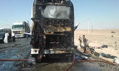 الداخلية الأردنية تبين طبيعة انفجار حافلة الدرك