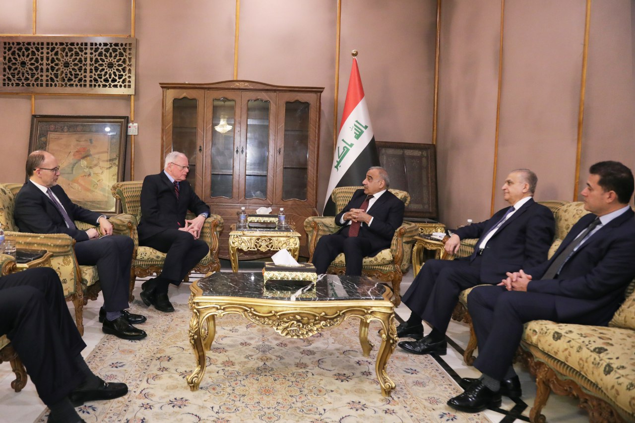 عبدالمهدي يؤكد اهمية تعزيز العلاقات بين العراق والولايات المتحدة