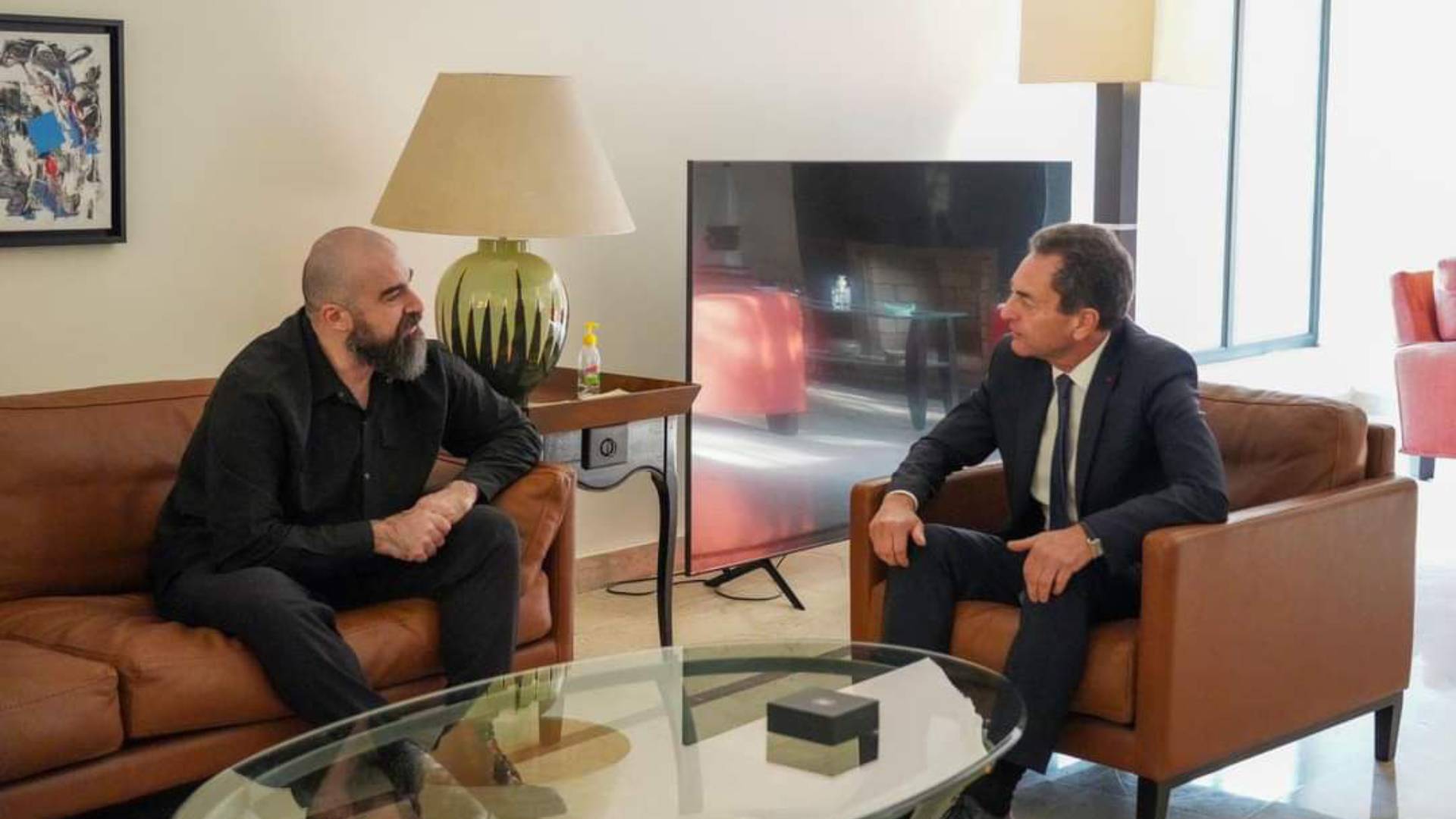 الرئيس بافل جلال طالباني مع السفير الفرنسي 