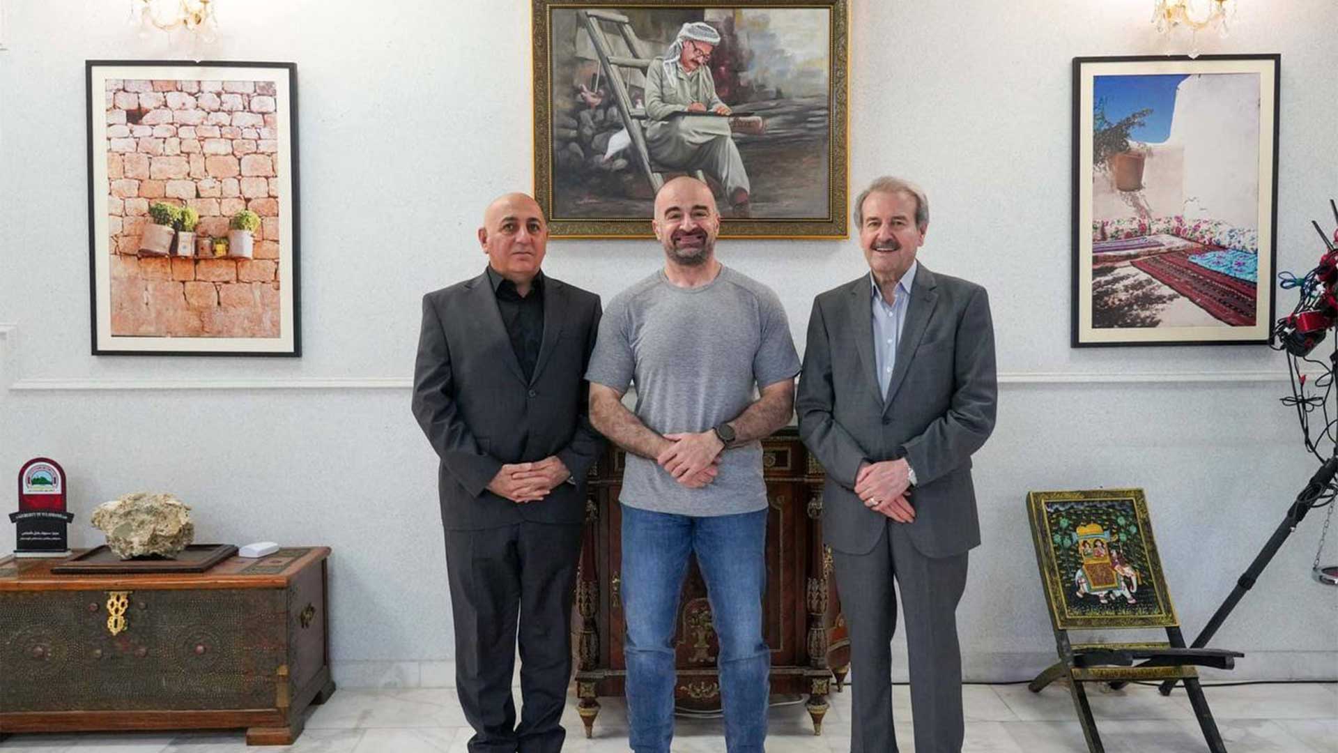  الرئيس بافل جلال طالباني مع جلال شيخ ناجي والدكتور خسرو  