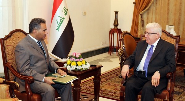 الرئيس معصوم يؤكد ضرورة التعاون الامني والعسكري مع مصر