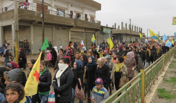 تظاهرات منددة بالعمليات التركية شمالي كوردستان