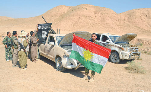 البيشمركة تطهر قرية من داعش جنوب كركوك