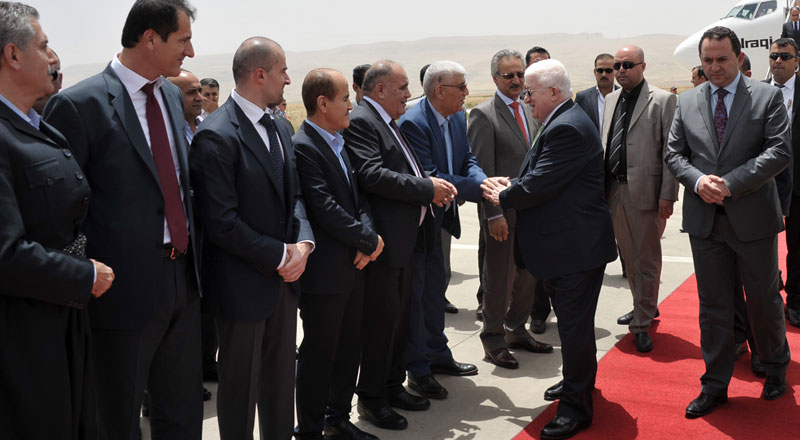 رئيس الجمهورية يصل مطار السليمانية الدولي 