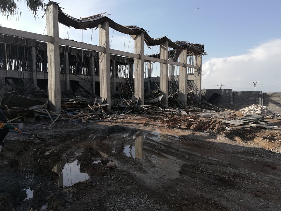انهيار مبنى في حلبجة
