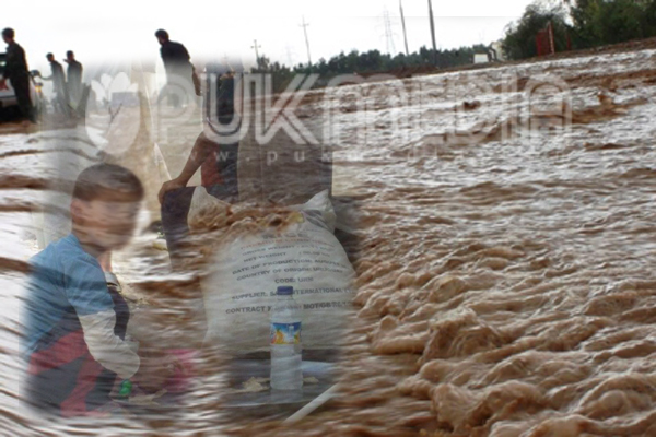 غرق طفلة نازحة بسبب السيول في خورماتو