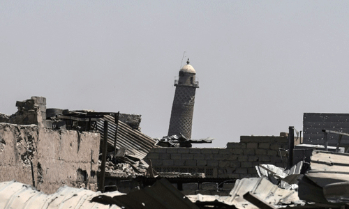 داعش يفجر جامع النوري ومنارة الحدباء