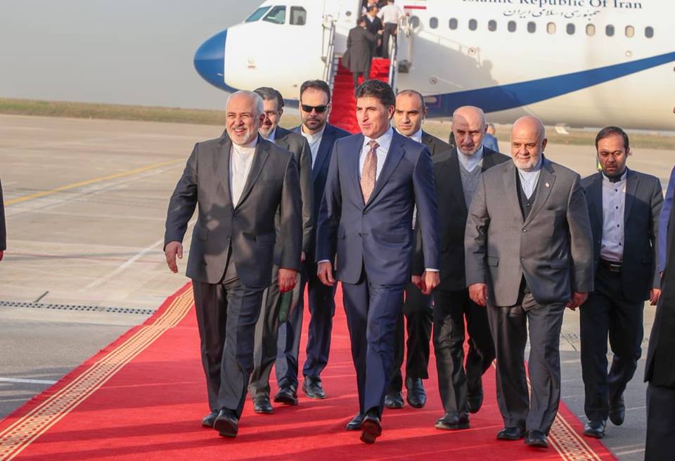 وزير الخارجية الايراني يصل اربيل