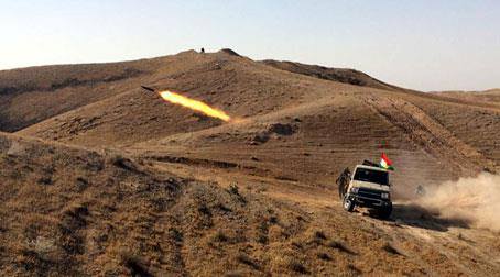 البيشمركة تقصف مواقع الارهابيين في كوباني ومقتل 43 ارهابياً