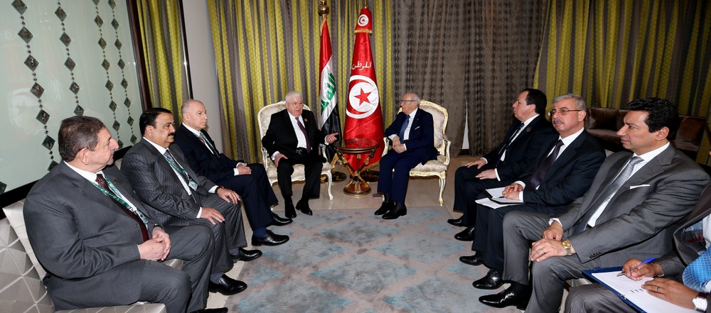 رئيس الجمهورية يؤكد أهمية تعزيز العمل المشترك بين العراق وتونس