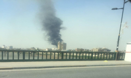 اندلاع حريق في سوق تجاري وسط بغداد
