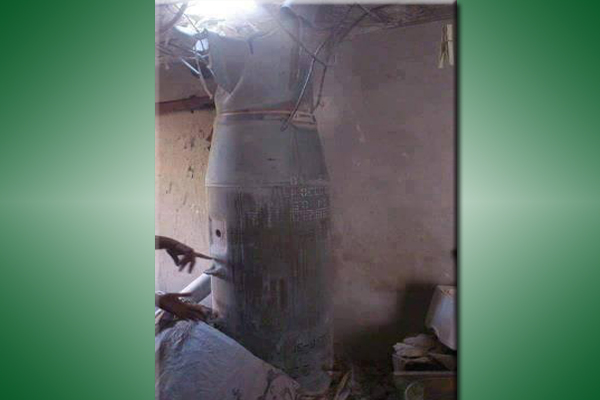 صورة تبين القصف الذي يتعرض له المدنيين في الفلوجة