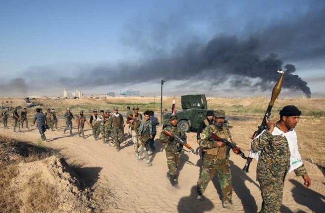 القوات العراقية في مناطق بجزيرة الخالدية