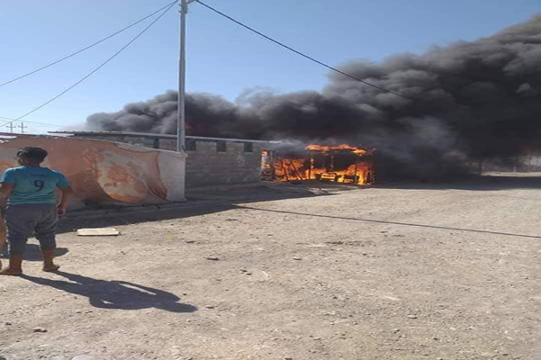 نشوب حريق في مخيم بالسليمانية