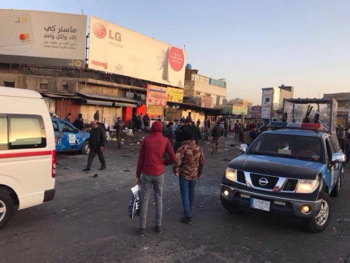 العبادي يوجه بملاحقة الخلايا النائمة بعد التفجير المزدوج في بغداد
