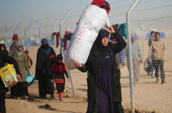 امرأة مسنة نازحة من الموصل