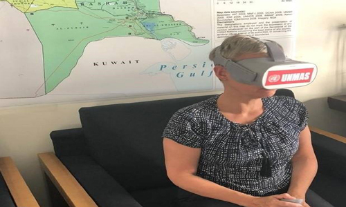 استخدام نظارات الواقع الافتراضي للتوعية من المتفجرات في العراق