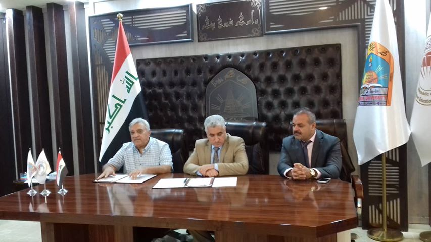 توقيع بروتوكول للتعاون بين جامعة كركوك ونقابة الصحفيين العراقيين
