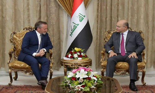 رئيس الجمهورية يثمن موقف الدنمارك بدعم العراق