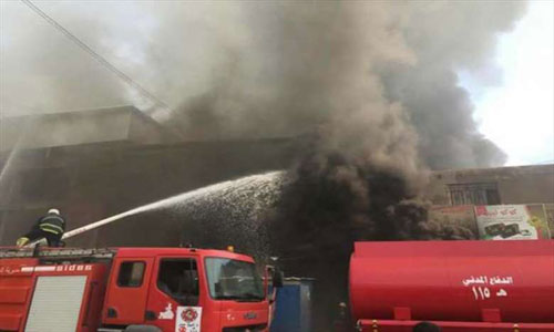  اندلاع حريق بمحال تجارية في بغداد