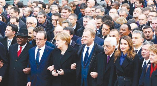 3 ملايين شاركوا في وقفة باريس ضد الإرهاب