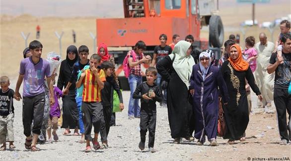 تأمين الاحتياجات الاساسية للنازحين من احياء الموصل