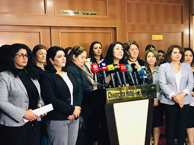 حملة للمطالبة بتمثيل للنساء في حكومة ورئاسة الاقليم 