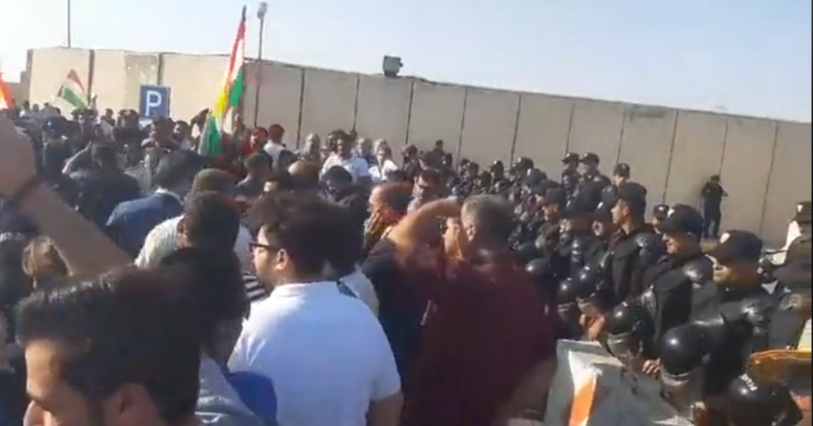 اربيل.. تجمع احتجاجي على العملية التركية بغربي كوردستان 