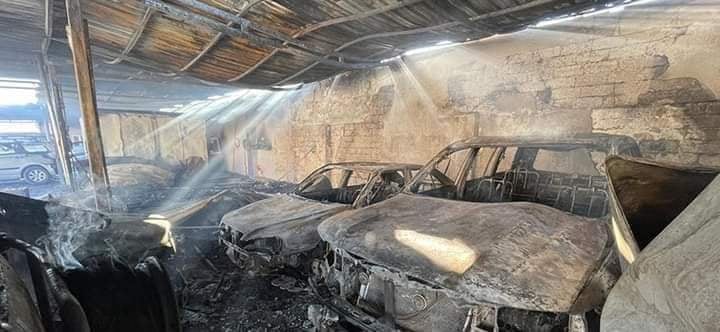 حريق يلتهم 9 سيارات في دهوك