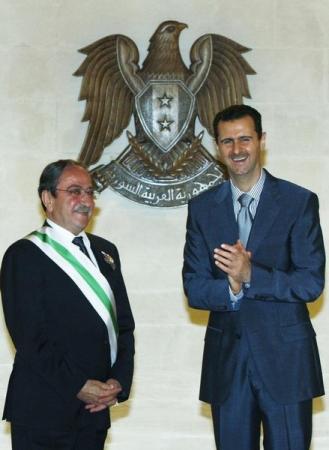 بشار الأسد مع دريد لحام 2007