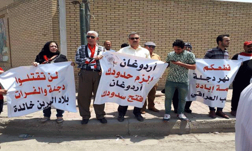 بغداد..تظاهرات ضد قطع نهر دجلة