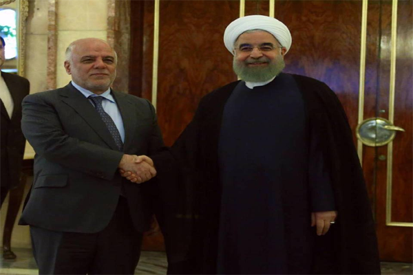 حيدر العبادي يلتقي حسن روحاني في طهران
