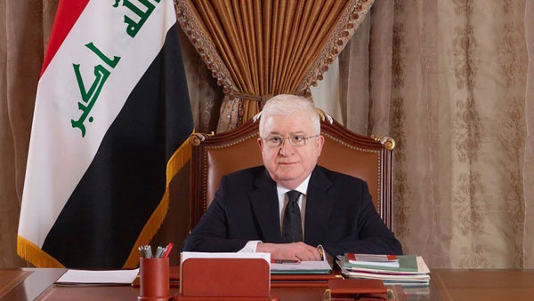 رئیس الجمهوریة یصل إلی بغداد 