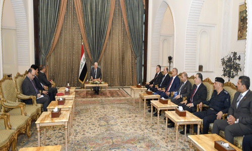  الرئيس معصوم يؤكد على ضرورة التنسيق الامني مع سوريا