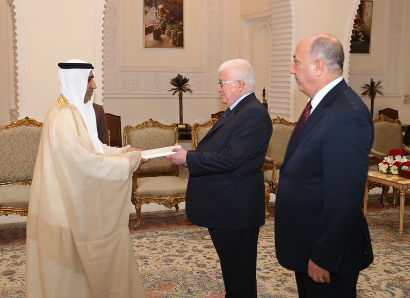 رئيس الجمهورية يؤكد سعي العراق لتطوير علاقاته مع الامارات