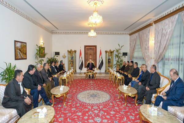 الرئيس فؤاد معصوم يستقبل وفدا من فلاحي اقليم كوردستان