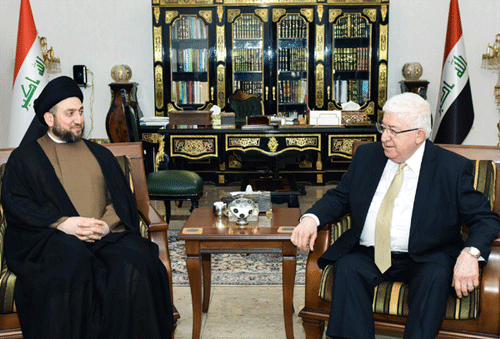 الرئيس معصوم يبحث مع الحكيم استعدادات تحرير الموصل