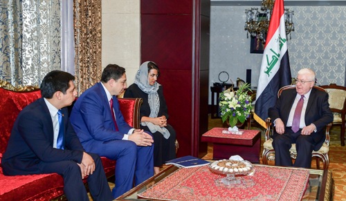 الرئيس معصوم يلتقي رئيس الوزراء السوري ووزير العدل البوليفي