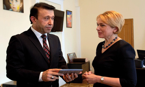 اوكرانيا.. السفير بكر يبحث مع غريتيفيتش تطوير العلاقات