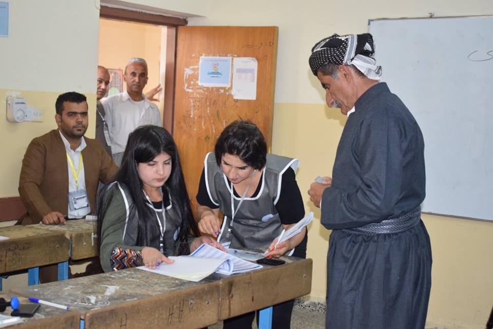 التصويت العام لانتخابات برلمان كوردستان