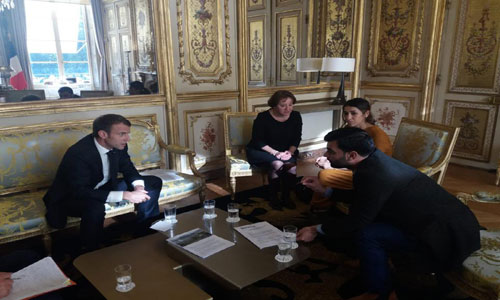 الرئيس الفرنسي يزور شنكال