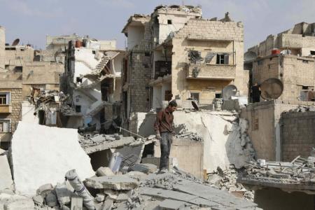آثار الدمار في محافظة ادلب السورية